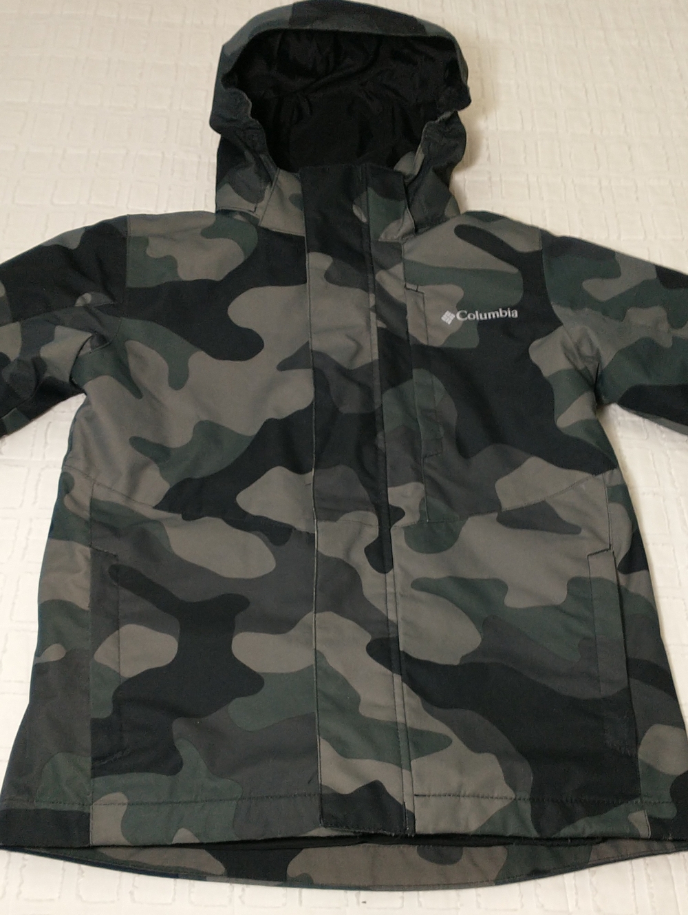 Columbia Boys Camo Bugaboo Fleece Interchange Jacket, Omni Heat, Size 10-12